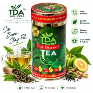 TDA Active Fat Burner Tea – 6 Ayurvedic Herbs & Green Tea