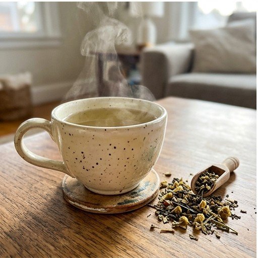 Fitness enthusiast preparing pre-workout herbal tea